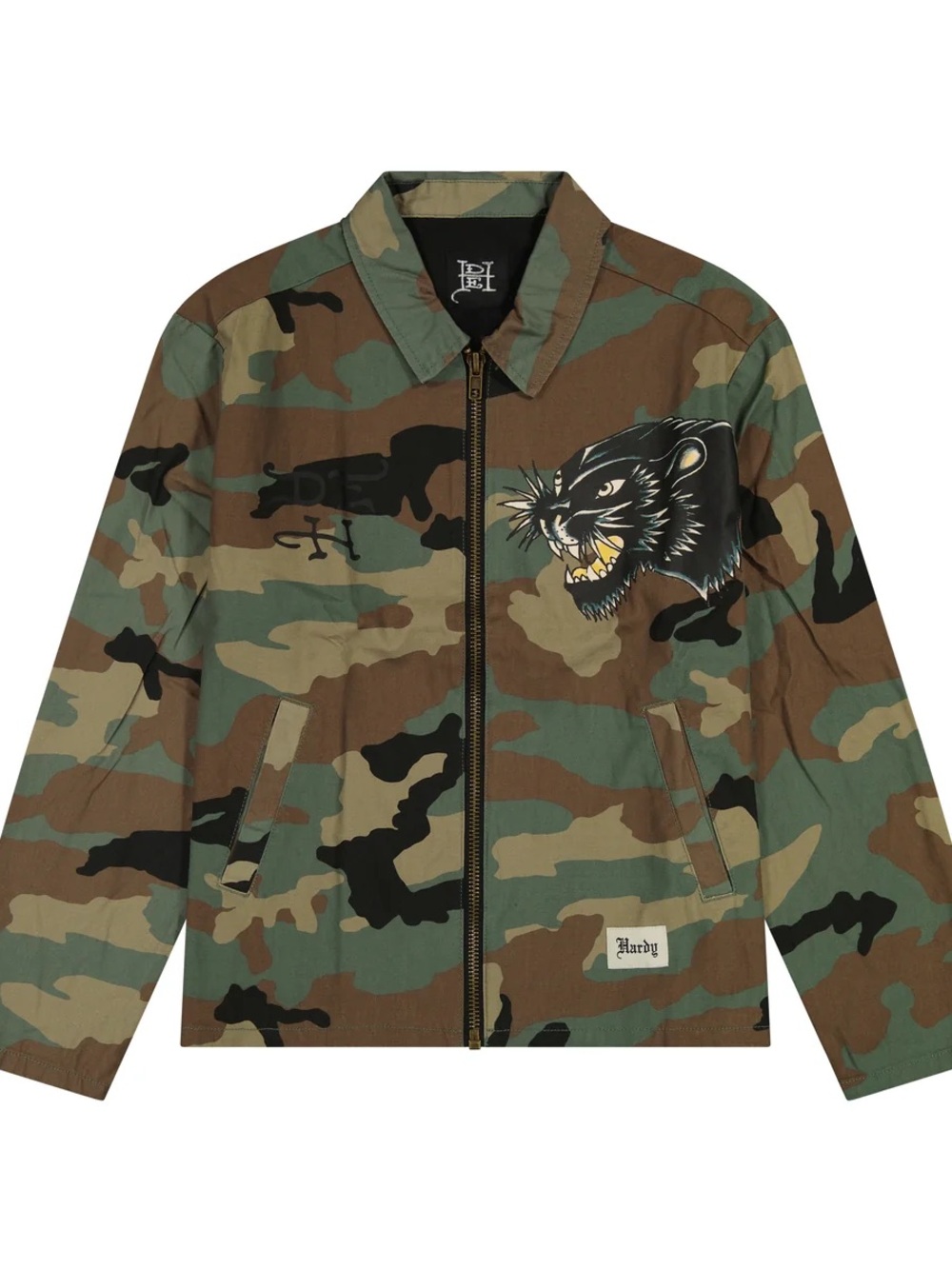 Ed Hardy Men’s XXL Panther Workwear Jacket Y2K Graphic